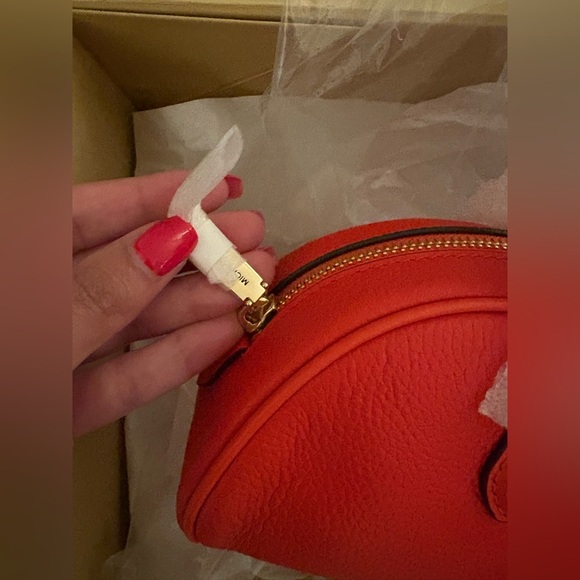 Michael Kors Lulu Mini Satchel Optic Orange Leather – NWT - Picture 11 of 15